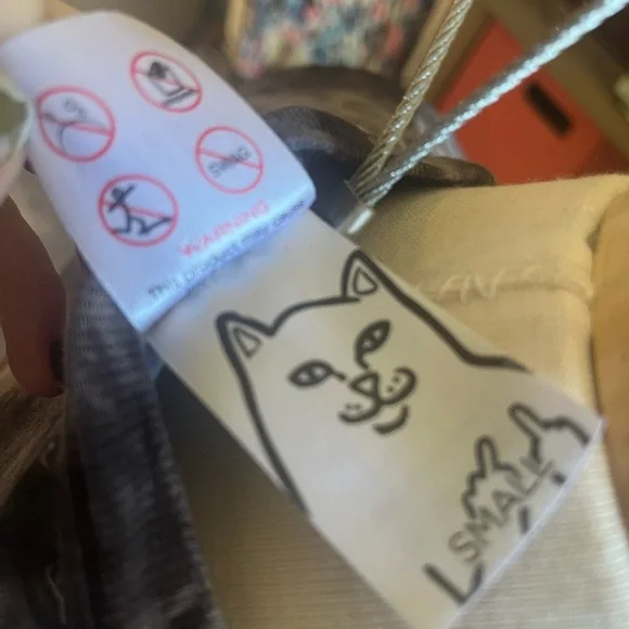 Ripndip cat middle finger tie dye tee grey size small - Picture 6 of 6